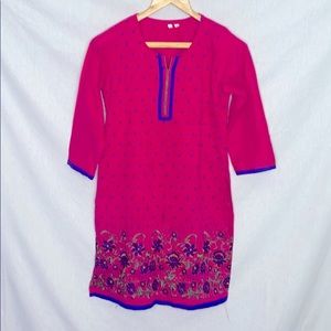 Indian Casual Cotton Mid-Length Kurti (L)